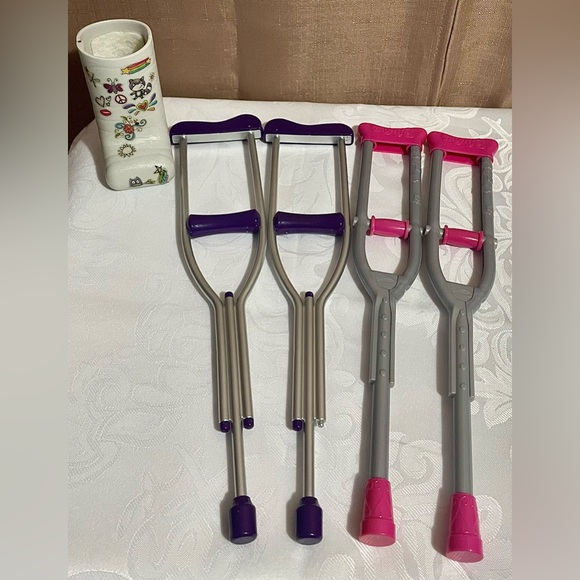 My Life As Other - My Life As Doll Crutches Pink, Grey, & Purple for 18” Doll GUC